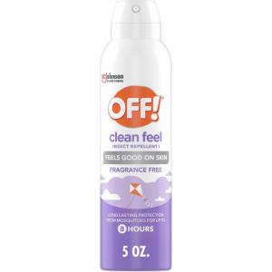 imageOFF Clean Feel Insect Repellent Aerosol with 20 Picaridin Bug Spray with Long Lasting Protection from Mosquitoes Feels Good on Skin 5 oz5 Fl Oz Pack of 1
