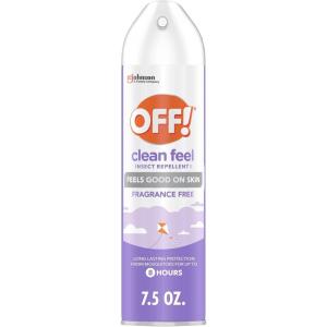 imageOFF Clean Feel Insect Repellent Aerosol with 20 Picaridin Bug Spray with Long Lasting Protection from Mosquitoes Feels Good on Skin 5 oz75 Fl Oz Pack of 1