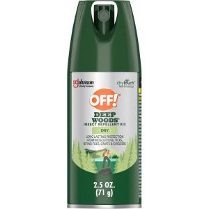 imageOFF Deep Woods Insect Repellent Aerosol Dry NonGreasy Formula Bug Spray with Long Lasting Protection from Mosquitoes 4 Oz 2 Count25 Fl Oz Pack of 1