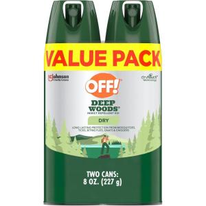 imageOFF Deep Woods Insect Repellent Aerosol Dry NonGreasy Formula Bug Spray with Long Lasting Protection from Mosquitoes 4 Oz 2 Count4 Fl Oz Pack of 2