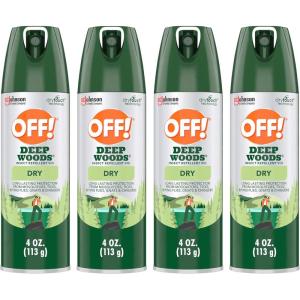 imageOFF Deep Woods Insect Repellent Aerosol Dry NonGreasy Formula Bug Spray with Long Lasting Protection from Mosquitoes 4 Oz 2 Count4 Fl Oz Pack of 4