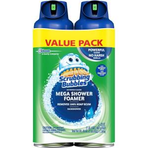 imageScrubbing Bubbles Mega Bathroom and Shower Foamer Aerosol Rainshower Scent 20oz Pack of 220 Ounce Pack of 2