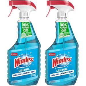 imageWindex Glass and Window Cleaner Spray Bottle Packaging Designed to Prevent Leakage and Breaking Surface Cleaning Spray Original Blue Scent 23 Fl Oz23 Fl Oz Pack of 2