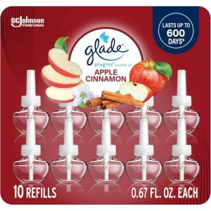 imageGlade PlugIns Refills Air Freshener Scented and Essential Oils for Home and Bathroom Cashmere Woods 67 Fl Oz 10 Count Packaging May VaryApple Cinnamon