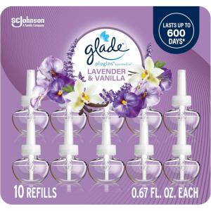 imageGlade PlugIns Refills Air Freshener Scented and Essential Oils for Home and Bathroom Cashmere Woods 67 Fl Oz 10 Count Packaging May VaryLavender  Vanilla