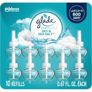 imageGlade PlugIns Refills Air Freshener Scented and Essential Oils for Home and Bathroom Cashmere Woods 67 Fl Oz 10 Count Packaging May VarySky  Sea Salt