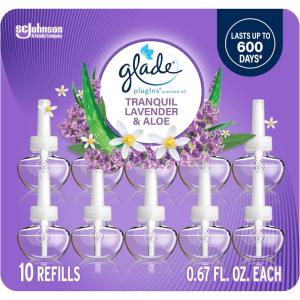 imageGlade PlugIns Refills Air Freshener Scented and Essential Oils for Home and Bathroom Cashmere Woods 67 Fl Oz 10 Count Packaging May VaryTranquil Lavender  Aloe