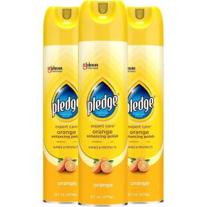 imagePledge Enhancing Polish Wood ampamp Furniture Spray Orange Scent 97oz Pack of 397 Fl Oz Pack of 3