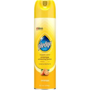 imagePledge Enhancing Polish Wood ampamp Furniture Spray Orange Scent 97oz Pack of 397 Ounce Pack of 1