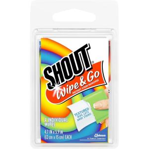 imageShout Wipes Stain Remover for Clothes Laundry Instant Stain Remover and Individually Wrapped Travel Essentials Works on Everyday Stains 12 Wipes per Carton 1 Carton4 Count Pack of 1