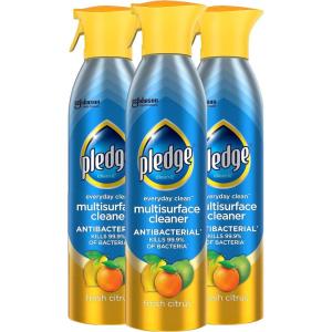 imagePledge Antibacterial Multisurface Cleaner Spray Fresh Citrus  Household Antibacterial Spray 97 oz Pack of 397 Fl Oz Pack of 3