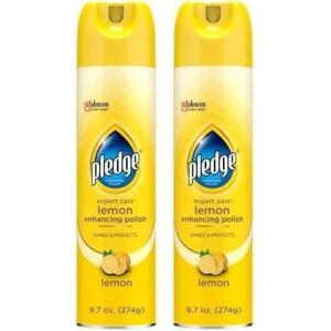 imagePledge Enhancing Polish Furniture ampamp Wood Spray Lemon Scent 97oz97 Ounce Pack of 2