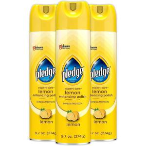 imagePledge Enhancing Polish Furniture ampamp Wood Spray Lemon Scent 97oz97 Ounce Pack of 3