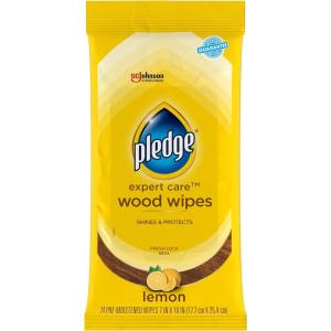 image:imagePledge Expert Care Wood Wipes amp Windex Glass Cleaning Wipes Bundle 24ct Lemon Scent Wood Wipes amp 38ct Original Glass Wipes for Surface Cleaning24 Count Pack of 1