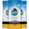 image:imagePledge Multisurface Cleaning Wipes pH Balanced Fresh Citrus 25 Count Pack of 4 100 Total Wipes25 Count Pack of 3