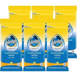 image:imagePledge Multisurface Cleaning Wipes pH Balanced Fresh Citrus 25 Count Pack of 4 100 Total Wipes25 Count Pack of 6