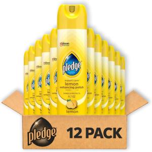 image:imagePledge Enhancing Polish Spray Wood Furniture amp Stainless Steel Polish Remove Dust and Fingerprints Fast Shine and Protect Prevent Scratches amp Knicks  Lemon Scent 97oz Pack of 12