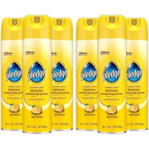 image:imagePledge Enhancing Polish Spray Wood Furniture amp Stainless Steel Polish Remove Dust and Fingerprints Fast Shine and Protect Prevent Scratches amp Knicks  Lemon Scent 97oz Pack of 697 Ounce Pack of 6